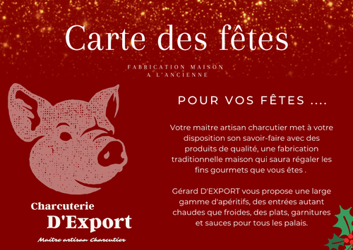 NOTRE CARTE DES FETES